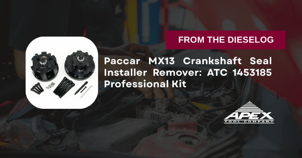 ATC 1453185 Paccar MX13 front rear crankshaft seal installer remover kit SUBTITLE: Professional crankshaft seal service kit for Paccar MX-13 engines.